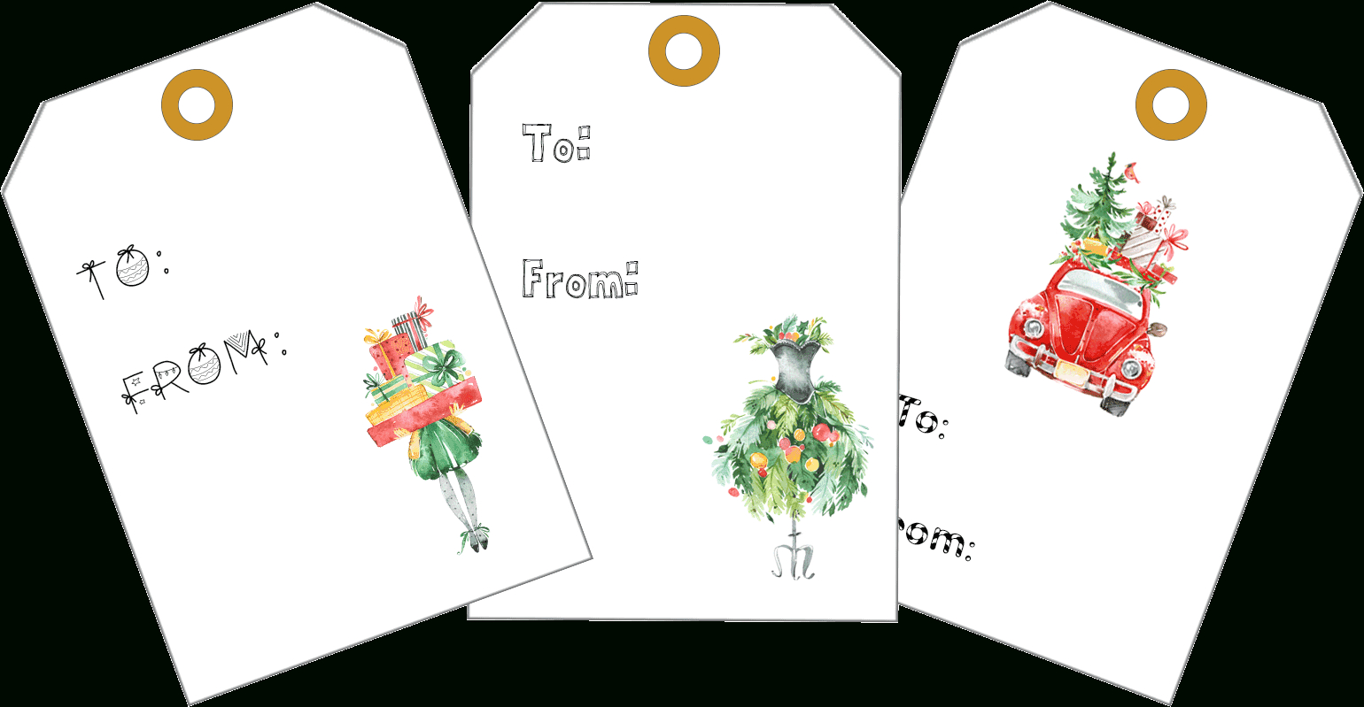 Free Printable Christmas Gift Tags To Make Your Spirits Bright within Christmas Gift Tags Template Printable Free