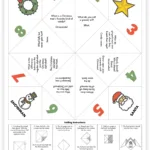 Free Printable Christmas Joke Cootie Catcher   Pjs And Paint Inside Christmas Cootie Catcher Template