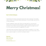 Free, Printable Christmas Letterhead Templates | Canva Within Christmas Email Stationery Template Free