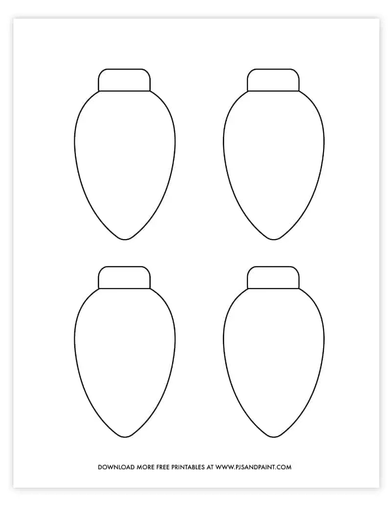 Free Printable Christmas Light Template | Diy Christmas Decoration throughout Blank Christmas Light Template