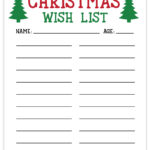 Free Printable Christmas List | Wish List For Kids   Pjs And Paint With Regard To Childrens Christmas List Template