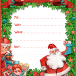 Free Printable Christmas Party Invitation   Download And Print Intended For Blank Christmas Invitation Template Free