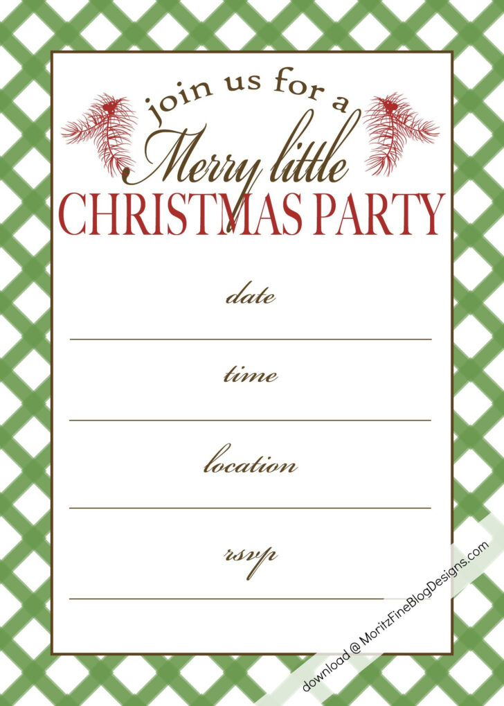 Blank Christmas Party Invitation Template Blank Christmas Party Invitation Template