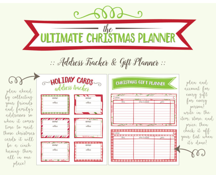 Christmas Day Planner Template Christmas Day Planner Template
