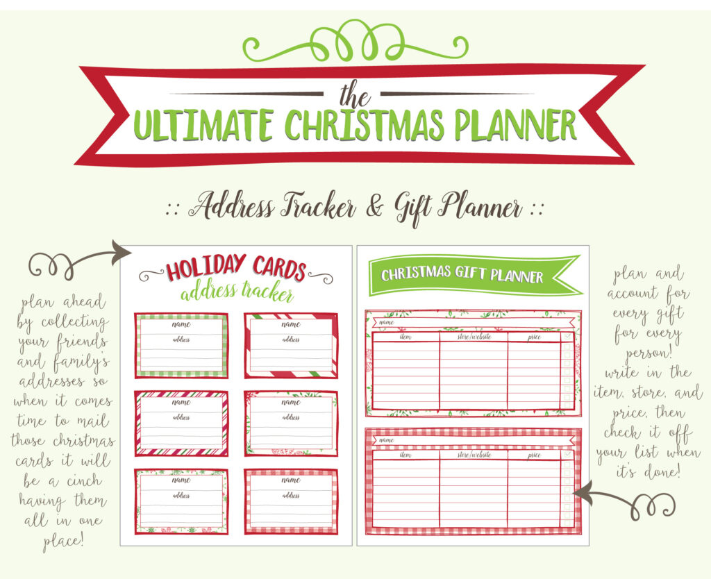 Free Printable Christmas Planner - 26 Pages! | Live Craft Eat inside Christmas Day Planner Template