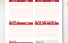 Free Printable Christmas Potluck Sign Up Sheets – The American for Christmas Food Sign Up Sheet Template