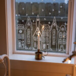 Free Printable Christmas Village Window Stencil   Ella Claire & Co. Throughout Christmas House Window Template