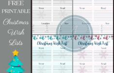 Free Printable Christmas Wish List – Life As A Leo Wife pertaining to Adult Christmas Wish List Template
