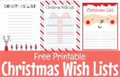 Free Printable Christmas Wish List Templates for Christmas Gift Exchange Wish List Template