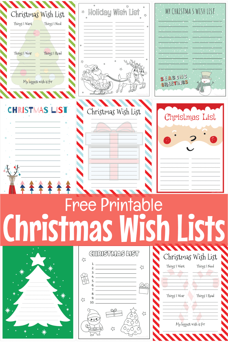 Free Printable Christmas Wish List Templates with regard to Christmas Gift List Template Free