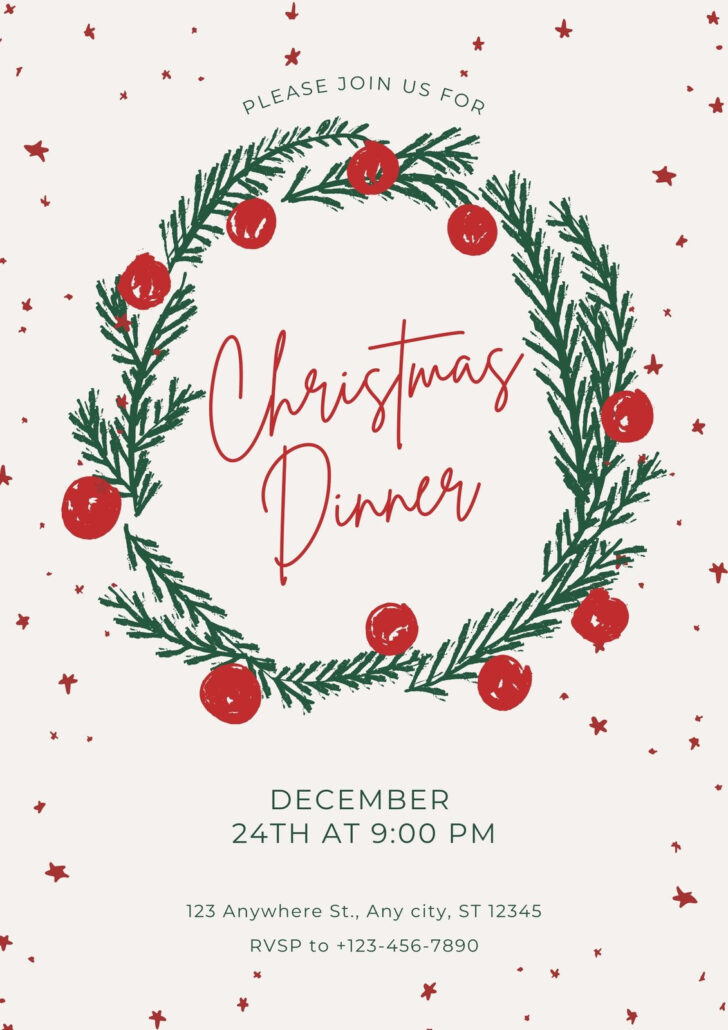 Christmas Dinner Flyer Template