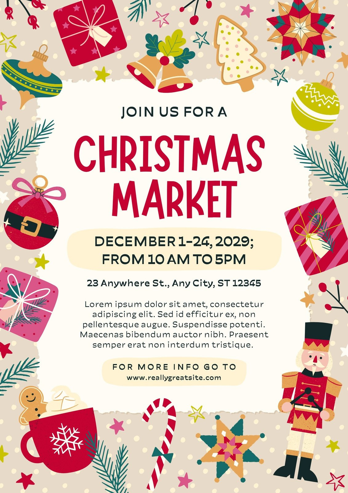 Free, Printable, Customizable Christmas Flyer Templates | Canva with regard to Christmas Fair Poster Template