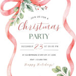 Free, Printable, Customizable Christmas Invitation Templates | Canva In Christmas Dinner Invitation Free Template