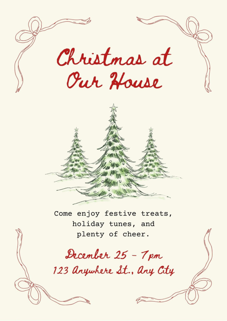 Christmas Dinner Invitation Template Christmas Dinner Invitation Template