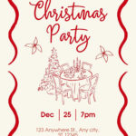 Free, Printable, Customizable Christmas Invitation Templates | Canva Throughout Christmas Card Invite Template