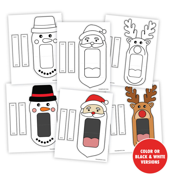 Christmas Finger Puppets Template Christmas Finger Puppets Template