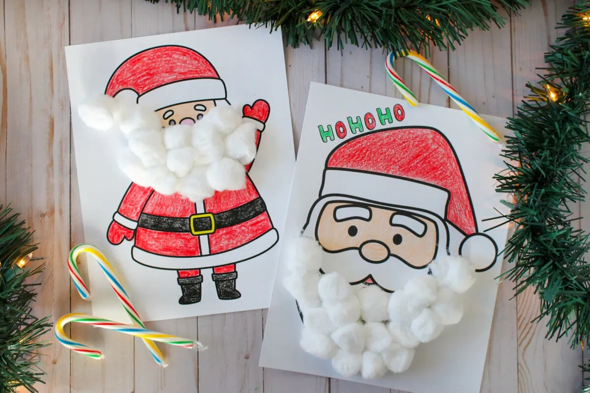 Free Printable Santa Craft- Countdown To Christmas! in Christmas Craft Template Free Download