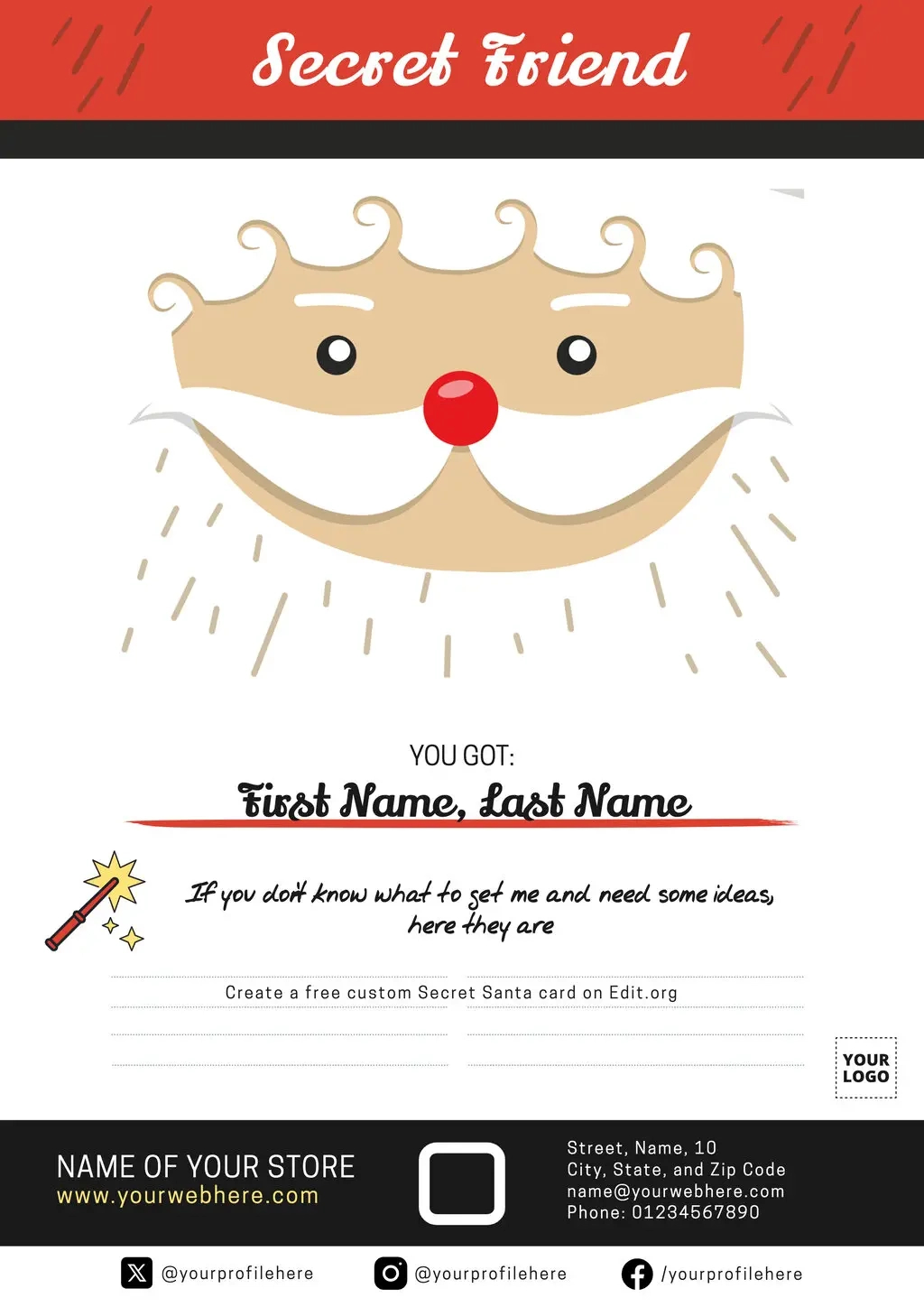 Free Printable Secret Santa Templates throughout Christmas Gift Exchange Email Template