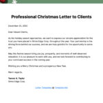 Free Professional Christmas Letter To Clients Template To Edit Online With Christmas Email Template To Clients
