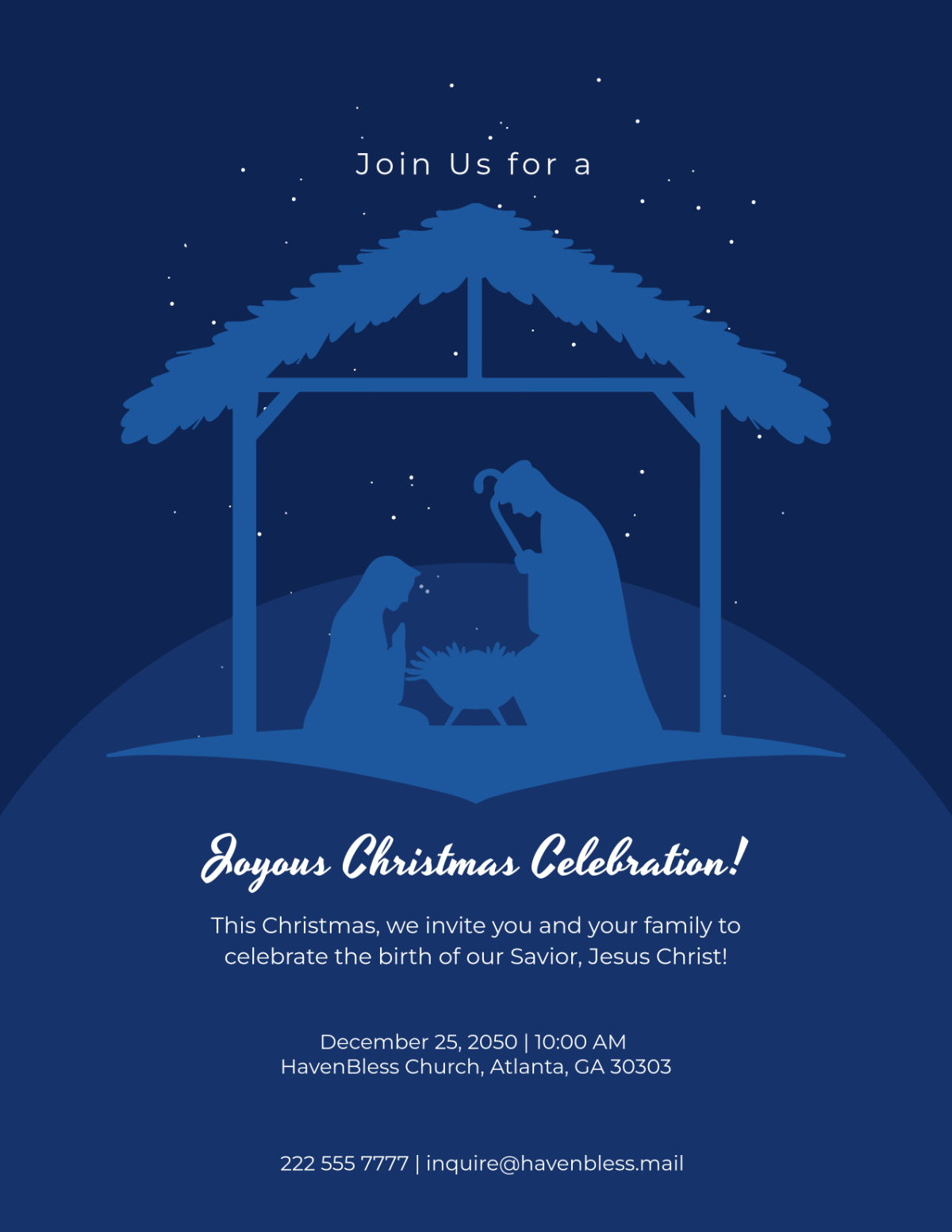Free Religious Christmas Flyer Template To Edit Online for Christian Christmas Flyer Template Free