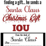 Free Santa Claus Christmas Present Iou Printable Letter   Mama Cheaps® Within Christmas Gift Iou Template