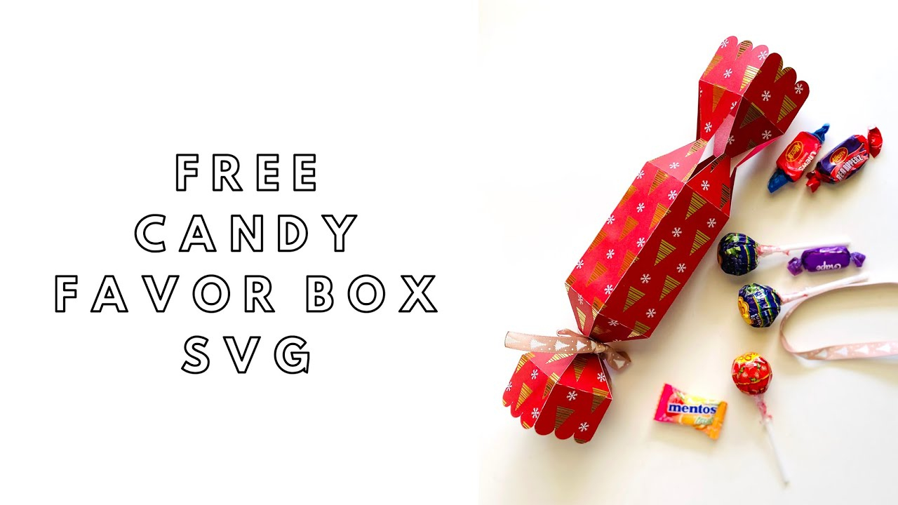 Free Svg Template - Diy Candy Favor Box / Christmas Cracker Gift Box - Cricut - How To Tutorial pertaining to Christmas Cracker Cricut Template