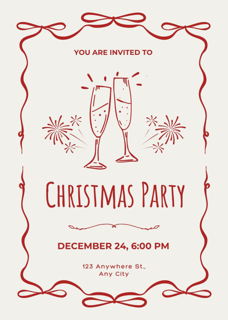 Christmas Cocktail Invitation Template