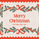 Free To Edit And Print Vintage Christmas Card Templates | Canva Inside Christmas Card Template Online