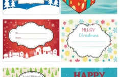 Fun And Colorful Christmas Labels – Free Printables with regard to Christmas Gift Tags Template Printable Free