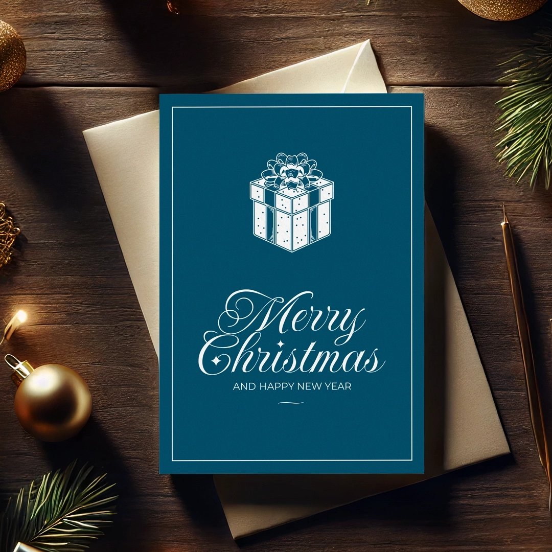 Gift Box Christmas Card Pack – 8 Colour Variations • Levista throughout Christmas Card Box Template