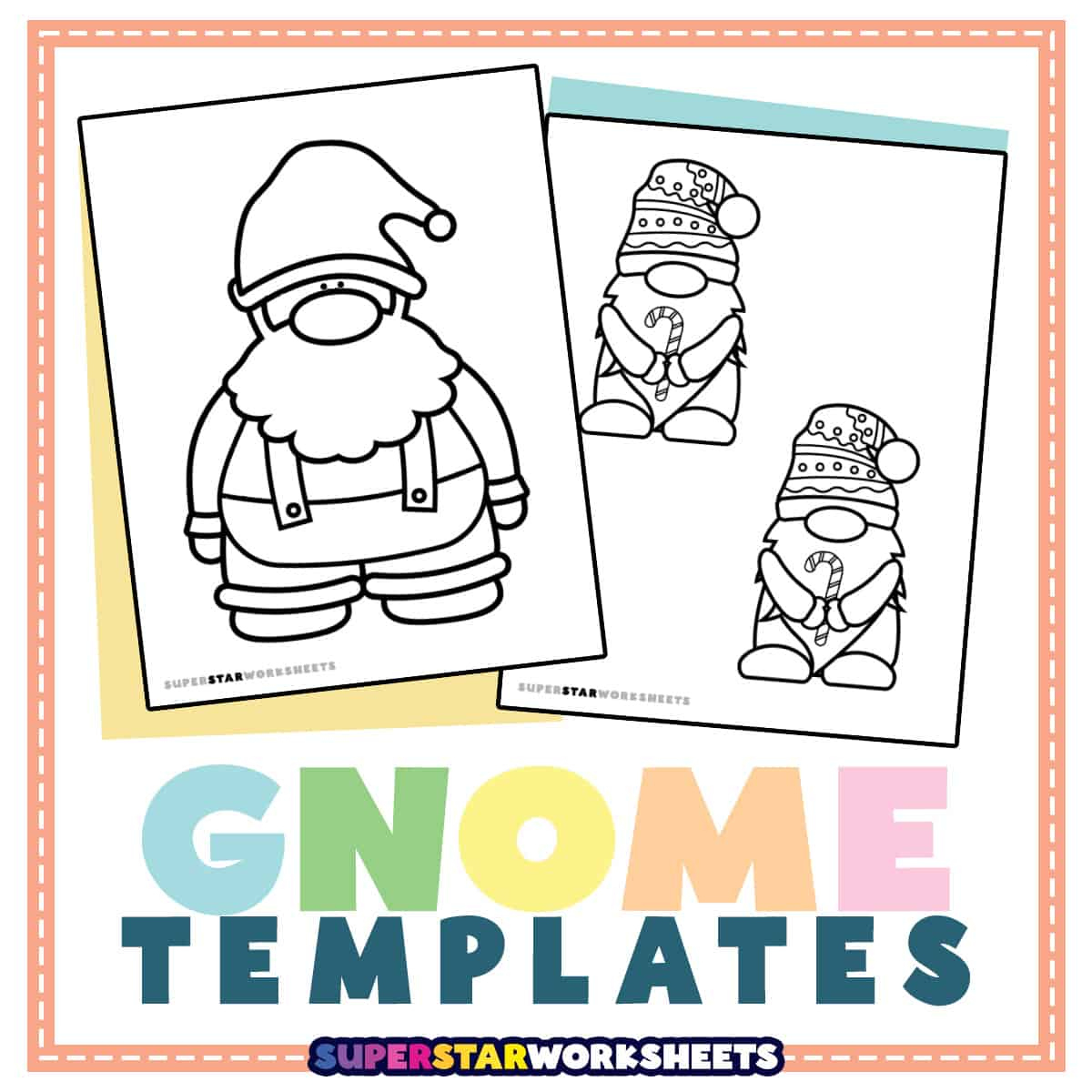 Gnome Templates - Superstar Worksheets for Christmas Gnome Template Free Printable