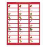 Great Papers!® Holiday Address Labels, 2011600, Rectangle, 2 5/8 Within Christmas Envelope Labels Template