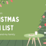Green And Pink Illustrative Christmas Scene Blank Wish List Christmas  Presentation For Aesthetic Christmas Slide Template