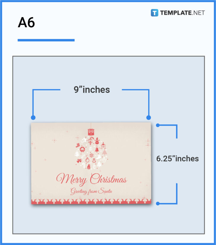 A6 Christmas Card Template