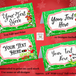 Grinch Christmas Food Label Candy Label Place Cards 12 Count With Regard To Christmas Food Label Template