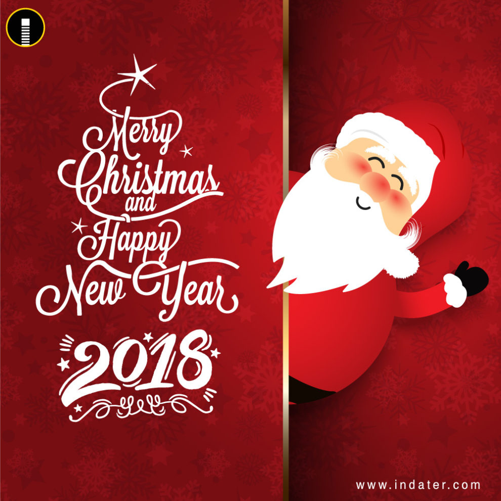 Happy New Year And Merry Christmas Greetings Psd Template - Indiater with regard to Christmas and New Year Greeting Card Template