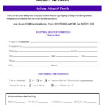 Holiday Adopt A Family Form   Honorhealth Desert Mission In Adopt A Family For Christmas Template