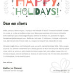 Holiday Business Newsletter Free Google Docs Template   Gdoc.io In Christmas Email Template For Clients