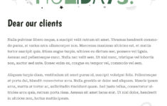 Holiday Business Newsletter Free Google Docs Template – Gdoc.io in Christmas Email Template For Clients