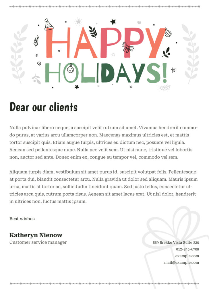 Christmas Email Template For Clients Christmas Email Template For Clients