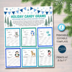Holiday Candy Gram Flyer: Winter School Fundraiser (Editable Intended For Christmas Candy Gram Template
