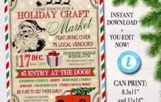 Holiday Craft Fair Flyer: Christmas Market Invitation (Editable with Christmas Craft Fair Poster Template