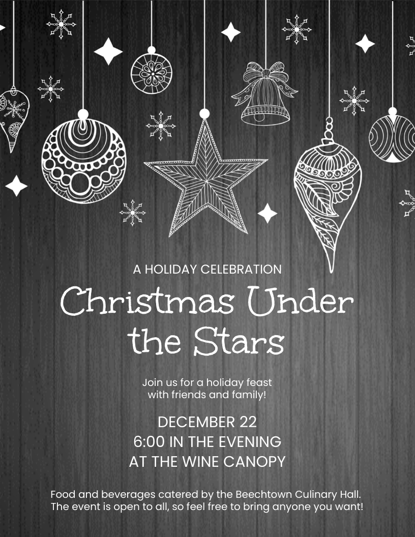 Holiday Flyer Template - Venngage intended for Christmas Flyer Template Black And White