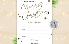 Holiday Gift Card Template: Customizable Christmas Gift Vouchers throughout Christmas Gift Card Certificate Template