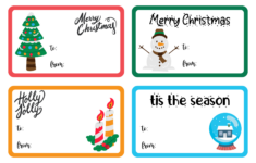 Holiday Gift Tags Printable – Printable Party Favors throughout Christmas Card Tag Template