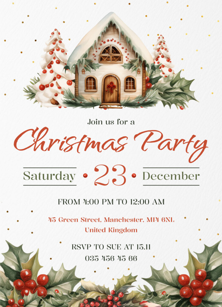 Christmas Dinner Invitation Email Template Christmas Dinner Invitation Email Template