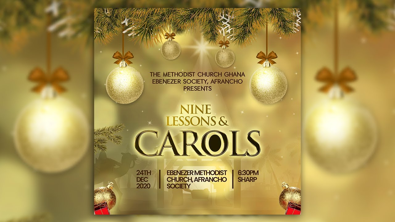 How To Design A Christmas Carol Church Flyer | Photoshop Tutorial regarding Christmas Carol Flyer Template