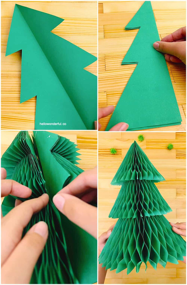 Accordion Paper Christmas Tree Template Accordion Paper Christmas Tree Template