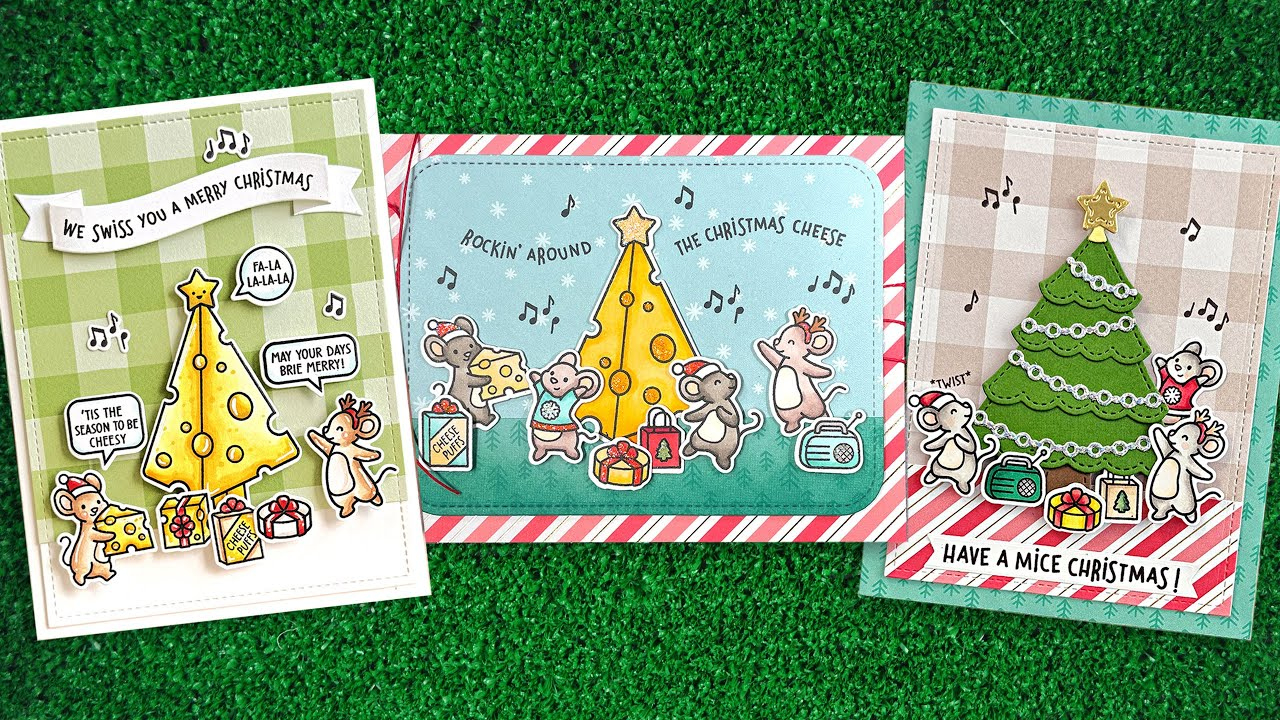 Intro To Cheesy Christmas + 3 Cards From Start To Finish! intended for Cheesy Christmas Card Template