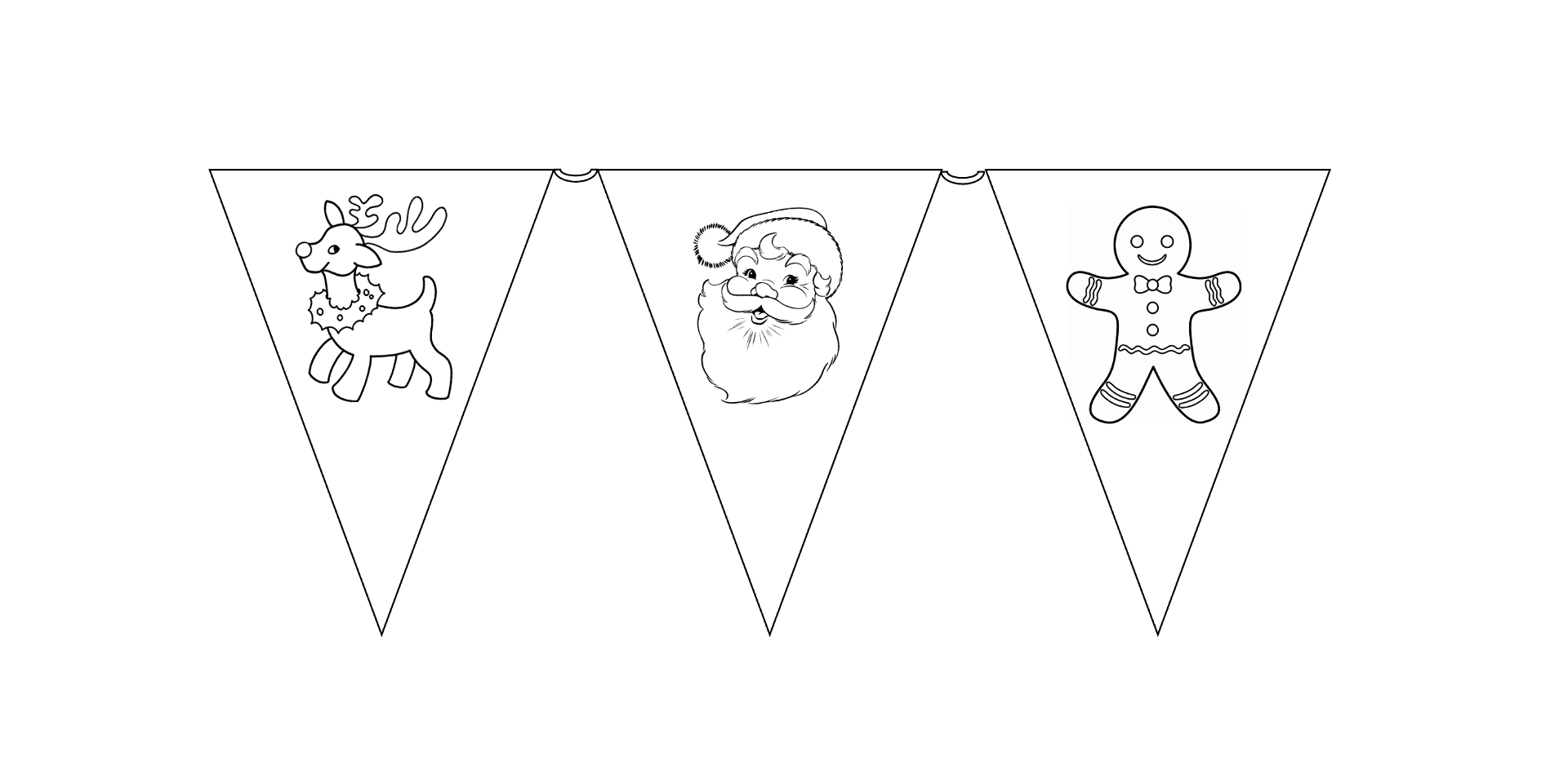 Kids' Christmas Craft Activities: Free, Printable Colour-In Bunting with Christmas Bunting Template Printable